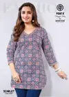 Scarlet Vol 7 By Deeptex Fancy Poplin Cotton Short Kurti Wholsalers In Surat
